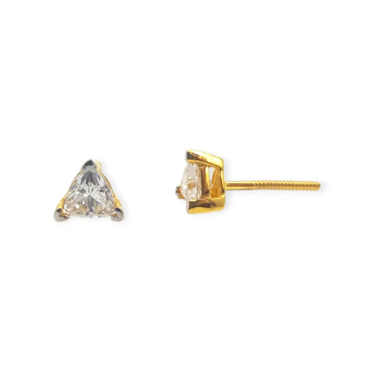 Gold Triangle shape Studds for Ladies with Beautiful Design